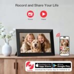 Frameo 10.1 Inch WiFi Digital Picture Frame, Smart Cloud Electronic Photo Frame with HD IPS Touch Screen Slideshow 32GB Memory Auto-Rotate Wall Mount, Share Photos/Videos from Phone - Gifts for Mom - Image 3