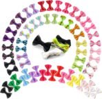 YAKA 60PCS (30 Paris) Cute Puppy Dog Small Bowknot Hair Bows with Metal Clips Handmade Hair Accessories Bow Pet Grooming Products (60 Pcs,Cute Patterns) - Image 3