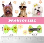 YAKA 60PCS (30 Paris) Cute Puppy Dog Small Bowknot Hair Bows with Metal Clips Handmade Hair Accessories Bow Pet Grooming Products (60 Pcs,Cute Patterns) - Image 4