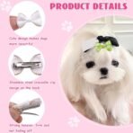 YAKA 60PCS (30 Paris) Cute Puppy Dog Small Bowknot Hair Bows with Metal Clips Handmade Hair Accessories Bow Pet Grooming Products (60 Pcs,Cute Patterns) - Image 6