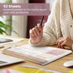 Weekly To Do List Notepad with 52 Undated Sheets（8.5"×11"）- Undated Weekly Planner Notepad for Office Desk Accessories and Supplies - Midnight Lilac - Image 6