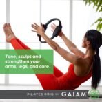 Gaiam Pilates Ring Fitness Circle - Lightweight & Durable Foam Padded Handles, Flexible Resistance Exercise Equipment for Toning Arms, Thighs/Legs & Core - Image 3