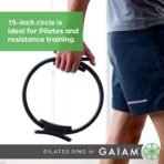 Gaiam Pilates Ring Fitness Circle - Lightweight & Durable Foam Padded Handles, Flexible Resistance Exercise Equipment for Toning Arms, Thighs/Legs & Core - Image 4