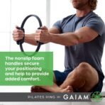 Gaiam Pilates Ring Fitness Circle - Lightweight & Durable Foam Padded Handles, Flexible Resistance Exercise Equipment for Toning Arms, Thighs/Legs & Core - Image 5