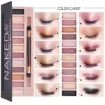 All in One Makeup Kit for Women Full Kit – 12 Color Shimmer Eyeshadow Palette, Buff Beige Foundation, Liquid Lipsticks, Face Primer, Brow Soap, Winged Eyeliner Stamp, Makeup Brush & Sponges Gift Set - Image 3