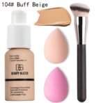 All in One Makeup Kit for Women Full Kit – 12 Color Shimmer Eyeshadow Palette, Buff Beige Foundation, Liquid Lipsticks, Face Primer, Brow Soap, Winged Eyeliner Stamp, Makeup Brush & Sponges Gift Set - Image 4