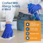 Inspire Cobalt Blue Nitrile Disposable Gloves | 4.5 Nitrile Safety Medical Exam Cooking Cleaning Disposable Gloves - Image 5
