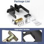 Estmoon 5 Pack Matte Black Door Handles Interior Door Knobs, Home Improvement Keyless Privacy Door Lock, Heavy Duty Zinc Alloy 2.07 lb Door Leverset for Bedrooms Bathrooms - Image 3