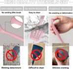 Umite Chef 22-Piece Silicone Cooking Utensils Set, Heat Resistant & Dishwasher Safe Kitchen Tools, Non-Scratch Spatula Set for Nonstick Cookware (Pink) - Image 6