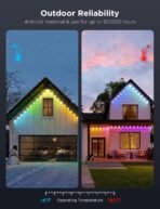 Govee Permanent Outdoor Lights Pro, 200ft with 120 RGBIC LED Lights for Daily and Accent Lighting, 75 Scene Modes for Outdoor Decor, IP67 Waterproof, Works with Alexa, Google Assistant, Matter, White - Image 4