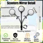 Mobility Scooter Accessories Mirror - Adjustable Rear View Mirror Gift for Wheelchair, Electric Scooter, for Elderly, Seniors - Image 3