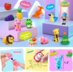 Arscniek 110 Pack Animal Erasers for Kids, Take Apart Mini Pencil Erasers, Desk Pets & Treasure Box Toys, Bulk Party Favors, Stocking Stuffers, Classroom Prizes, School Supplies, Gift for Boys & Girls - Image 5