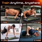 AERLANG Extra Large Push Up Board 26.2" x 13.8", Portable 30-in-2 Workout Set for Push Up, Multi-functional Pushup Stands for Strength Training, Fat Burning Push Up Bar for Home Gym - Image 5
