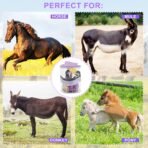 9 Pieces Grooming Kit with Tote Bag, Sweat Scraper, Sponge, Hoof Pick, Curry Comb for Horse Riders Beginners (Purple) - Image 4