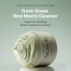 Arencia Korean Rice Mochi Face Cleanser - Face Wash, Gentle Scrub All in One for Deep Cleansing, Moisturizing, Pore Minimizing, Acne-Prone Skin, Removing Blackhead with Rice Water & Green Tea - Image 3
