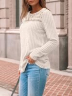 AUTOMET Womens Lace Long Sleeve Shirt Fall Top Fashion Dreesy Casual Tunic Sweaters Mesh Clothes Trendy Work Cute Outfits - Image 4