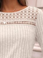 AUTOMET Womens Lace Long Sleeve Shirt Fall Top Fashion Dreesy Casual Tunic Sweaters Mesh Clothes Trendy Work Cute Outfits - Image 5