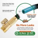 Flexi Hose Expandable Garden Hose with 8 Function Nozzle, 50FT - Lightweight Retractable Garden Hose, Water Hose - No-Kink Flexibility, 3/4 Inch Solid Brass Fittings and Double Latex Core - Image 5