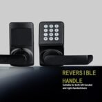 Keyless Entry Door Lock with Handle - IC Card and Anti-peep Password - Easy Installation for Home, Hotel - Matte Black - Image 4