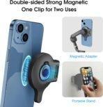 Magnetic Quick-Release Mount for DJI Osmo Mobile 8/7P/7, Magnetic Adapter Phone Back Clip for DJI Osmo Mobile 8/7p/7 Accessories, Lightweight Dual-Sided Magnet Mount, Seamless Active Track Connection - Image 4