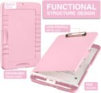 Sooez Clipboards with Storage, High Capacity Clip Boards 8.5x11 with Storage, Heavy Duty Nursing Clipboard Folder, Plastic Clipboard with Pen Holder for Women Teachers Work, School & Office Supplies - Image 3