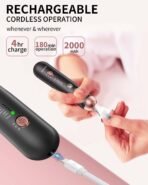 Professional Manicure Pedicure Kit, Cordless Electric Nail File Set, Rechargeable Pedicure Tools for feet, 5 Speeds Hand Foot Care Nail Drill for Thick Nail Toenail Cuticle Women Men Baby Pets - Image 4