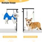 Foldable Dog Grooming Arm with Clamp - Adjustable Grooming Table Arm with No-Sit Holder & Hammock, Includes Pet Grooming Scissors & Comb Set | for Small Medium Dogs | Home Use & Professional Salon - Image 3