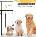 Foldable Dog Grooming Arm with Clamp - Adjustable Grooming Table Arm with No-Sit Holder & Hammock, Includes Pet Grooming Scissors & Comb Set | for Small Medium Dogs | Home Use & Professional Salon - Image 4