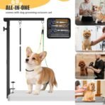Foldable Dog Grooming Arm with Clamp - Adjustable Grooming Table Arm with No-Sit Holder & Hammock, Includes Pet Grooming Scissors & Comb Set | for Small Medium Dogs | Home Use & Professional Salon - Image 5