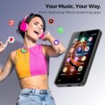 160GB MP3 Player with Bluetooth and WiFi, innioasis Music Player with Spotify,Pandora,Amazon Music,4" Touch Screen Android MP4 MP3 Player for Kids with Libby,Audible,Spotify Kids(Black) - Image 3