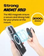 OnTheGrip Compatible with Magsafe Magnetic Cute Acrylic Tropical Leaf Design Collapsible Mobile Phone Grip Stand Holder for Smartphone Tablet Cell Phone Accessory (Crystallinum Dark) - Image 4