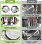 kathson Crate Dog Bowl, Removable Stainless Steel Hanging Pet Kennel Cage Bowl Food & Water Feeder Coop Cup for Puppy, Cat, Rabbit, Guinea Pigs Ferret Bird (2 PCS, Size: M, Blue and Green) - Image 4