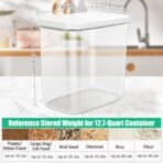 TBMax Dog Cat Food Storage Container 12-15 Lbs with Easy-Carrying Handles, Stackable Pet Food Dog Treat Container with Pop Up Lids, Airtight Food Storage Bin for Kitchen Organization - Image 3