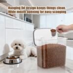 TBMax Dog Cat Food Storage Container 12-15 Lbs with Easy-Carrying Handles, Stackable Pet Food Dog Treat Container with Pop Up Lids, Airtight Food Storage Bin for Kitchen Organization - Image 4