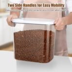TBMax Dog Cat Food Storage Container 12-15 Lbs with Easy-Carrying Handles, Stackable Pet Food Dog Treat Container with Pop Up Lids, Airtight Food Storage Bin for Kitchen Organization - Image 7