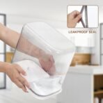 TBMax Dog Cat Food Storage Container 12-15 Lbs with Easy-Carrying Handles, Stackable Pet Food Dog Treat Container with Pop Up Lids, Airtight Food Storage Bin for Kitchen Organization - Image 8