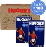 Huggies Size 5 Overnites Baby Diapers: Overnight Diapers, Size 5 (27+ lbs), 100 Ct (2 Packs of 50), Packaging May Vary - Image 3