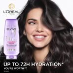 L'Oreal Paris Elvive Hyaluron Plump Hydrating Conditioner for Dehydrated, Dry Hair Infused with Hyaluronic Acid Care Complex, Paraben-Free, 12.6 Fl Oz - Image 4