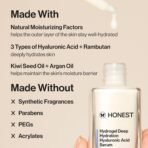 Honest Beauty Hydrogel Deep Hydration Hyaluronic Acid Serum, Moisturizes Plumps, Hypoallergenic, Fragrance-Free, Vegan, Gentle for Sensitive Skin, 1 fl oz - Image 4