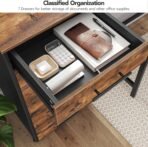 HOOBRO 7-Drawer File Cabinet, Wooden Office Cabinet with Drawers, Mobile Storage Filing Drawer for Home Office, Study, Easy Assembly, Rustic Brown and Black BF07WJ01 - Image 5