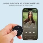 Satechi Bluetooth Media Button with Steering Wheel Mount, Wireless Music & Volume Control for iPhone, iPad, MacBook, Android, Car & Bike Audio Systems - Image 4