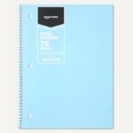 Amazon Basics College-Ruled Spiral Notebook, For Work and School, 70 Sheets, 8" x 10.5", Light Blue, 2-Pack - Image 6