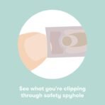 Frida Baby NailFrida Baby Nail Clippers & Nail File & Buffer for Newborns and Up, Safety Spyhole, Nickel Free, Curved Clipper to Fit Babies Nails - Image 4