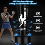 Standing Punching Bag for Adults with Pump and Gloves, 69'' Kick Boxing Bag with Stand Inflatable Freestanding Heavy Bag Kicking Bag for Training MMA Muay Thai Fitness - Image 4