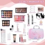 Makeup Kit For Girls, Makeup Set For Teen Beginners, Make up Gift Set For Women with Makeup Box, Eyeshadow Palettes, Foundation, Concealer, brushes set (Colors 18) - Image 3