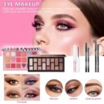 Makeup Kit For Girls, Makeup Set For Teen Beginners, Make up Gift Set For Women with Makeup Box, Eyeshadow Palettes, Foundation, Concealer, brushes set (Colors 18) - Image 4