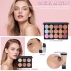 Makeup Kit For Girls, Makeup Set For Teen Beginners, Make up Gift Set For Women with Makeup Box, Eyeshadow Palettes, Foundation, Concealer, brushes set (Colors 18) - Image 5