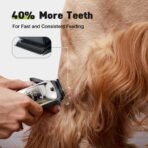 Dog Grooming Kit, Dog Clippers for Grooming for Thick Heavy Curly Coats, Professional Pet Paw Trimmer with Nail Grinder Low Noise Rechargeable Stainless Steel Hair Trimmer for Dogs Cats - Image 4