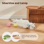 Potaroma Chirping Cat Toys Balls with SilverVine Catnip, Upgraded, 3 Pack Fluffy Interactive Cat Kicker, 3 Lifelike Animal Sounds, Kitty Kitten Catnip Exercise Toys - Image 5