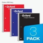 Oxford Spiral Notebooks, 3 Pack, 5 Subject, College Ruled Notebooks for School, 8 x 10.5 Inches, 180 Sheets, 4 Dividers, Assorted Colors, Back to School Supplies (65203) - Image 6